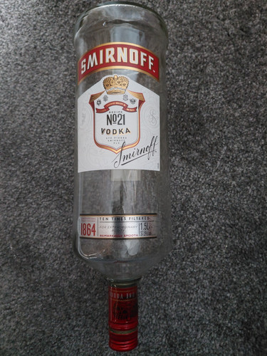 Smirnoff vodka empty glass - vodka,
