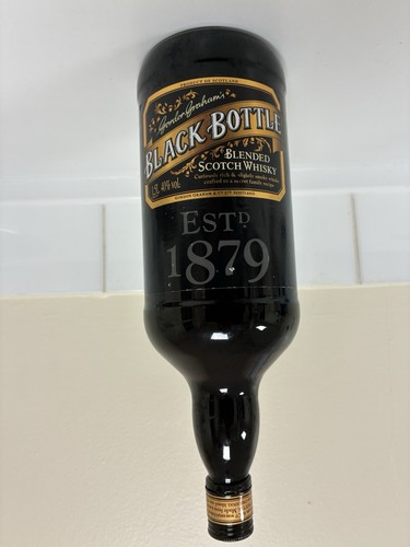 Empty black bottle whisky - bottle,
