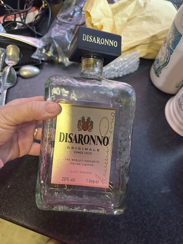 Large disaronno empty litre - disaronno,