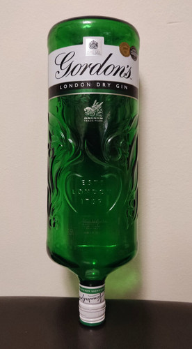 Empty gordon gin bottle - gordon's,